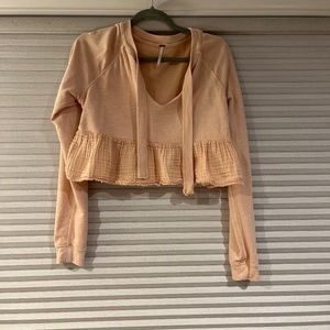 Free people cropped sweatshirt